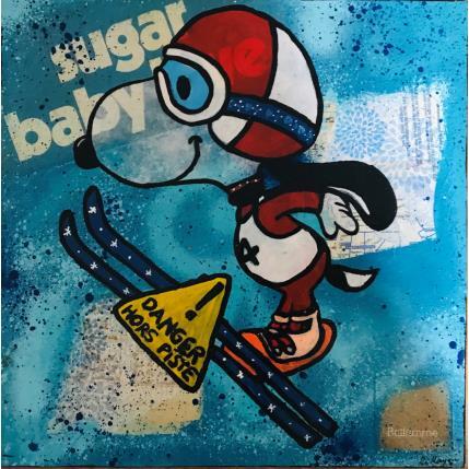 Painting Snoopy ski extrême  by Kikayou | Painting Pop-art Acrylic, Gluing, Graffiti Pop icons