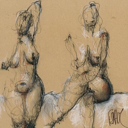 Painting Anna by Sahuc François | Painting Figurative Mixed Nude