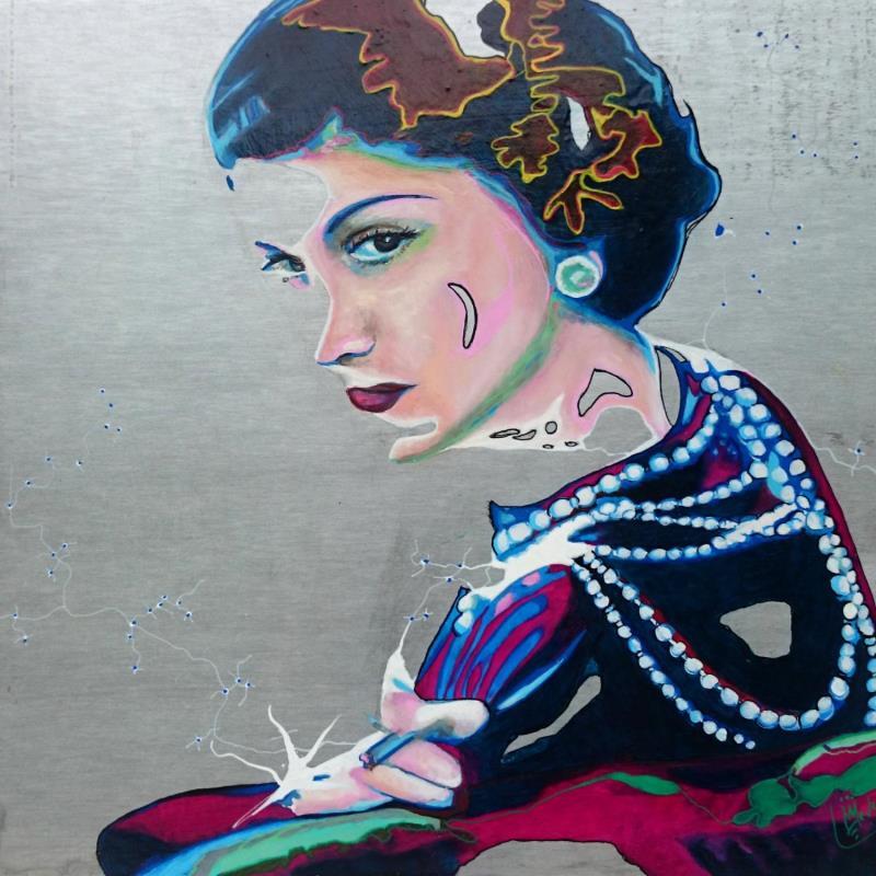Painting Coco by Medeya Lemdiya | Painting Pop-art Pop icons Metal Acrylic