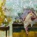 Painting Prés de la piscine  by Romanelli Karine | Painting Figurative Life style Acrylic Gluing Posca Pastel