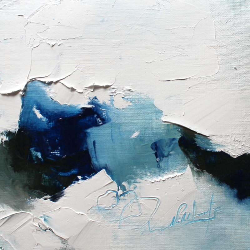 Painting elle chante la mer  by Dumontier Nathalie | Painting Abstract Minimalist Oil
