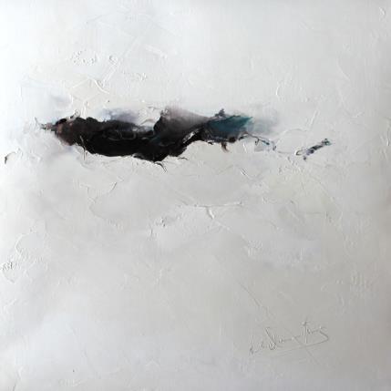 Painting l'hiver me comble de bonheur by Dumontier Nathalie | Painting Abstract Oil Minimalist
