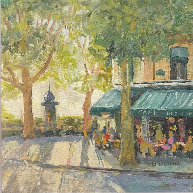 Painting Brasserie parisienne  by Dontu Grigore | Painting Figurative Oil Urban