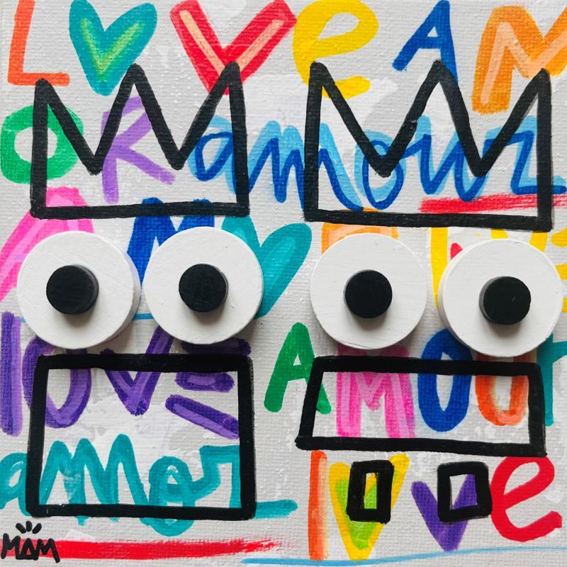 Painting Amour de potes by Mam | Painting Pop-art Landscapes Pop icons Life style Acrylic