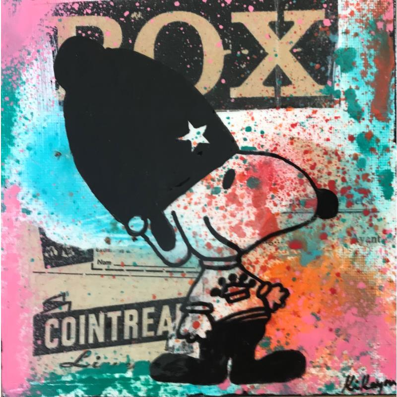 Painting Snoopy london  by Kikayou | Painting Pop-art Acrylic, Gluing, Graffiti Pop icons