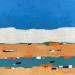 Gemälde V317 von Moracchini Laurence | Gemälde Abstrakt Landschaften Marine Acryl Marmorpulver