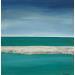 Peinture T429 par Moracchini Laurence | Tableau Abstrait Paysages Marine Minimaliste Acrylique Poudre de marbre
