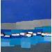 Gemälde T432 von Moracchini Laurence | Gemälde Abstrakt Landschaften Marine Minimalistisch Acryl Marmorpulver