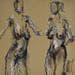 Painting Coline by Sahuc François | Painting Figurative Mixed Nude