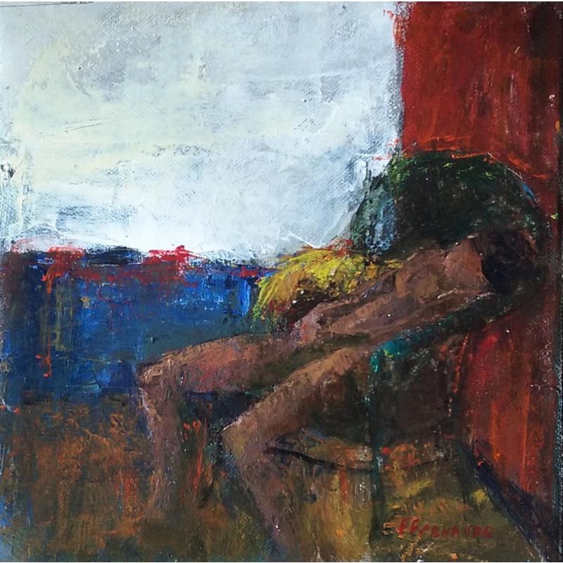 Gemälde La sieste von Fernando | Gemälde Figurativ Porträt Alltagsszenen Akt Öl
