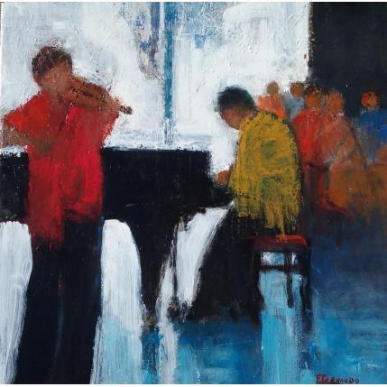 Painting Vibrations by Fernando | Painting Figurative Oil Life style, Music