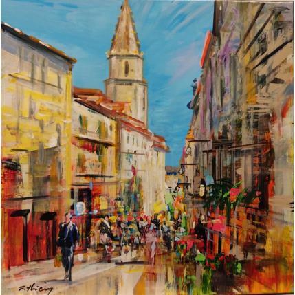 Painting Marseille, les accoules by Frédéric Thiery | Painting Figurative Acrylic Life style, Urban