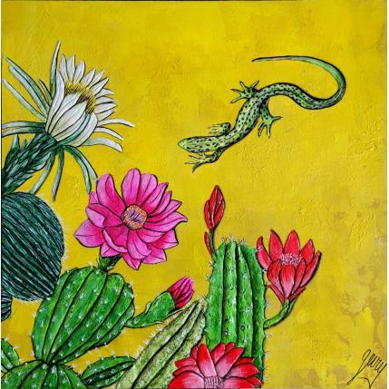 Peinture Soleil du Mexique par Geiry | Tableau Matiérisme