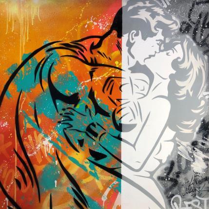 Painting Super love by Kedarone | Painting Pop-art Acrylic, Graffiti Pop icons