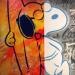 Peinture Snoopy Surf Bi Colors par Kedarone | Tableau Pop-art Icones Pop Graffiti Acrylique