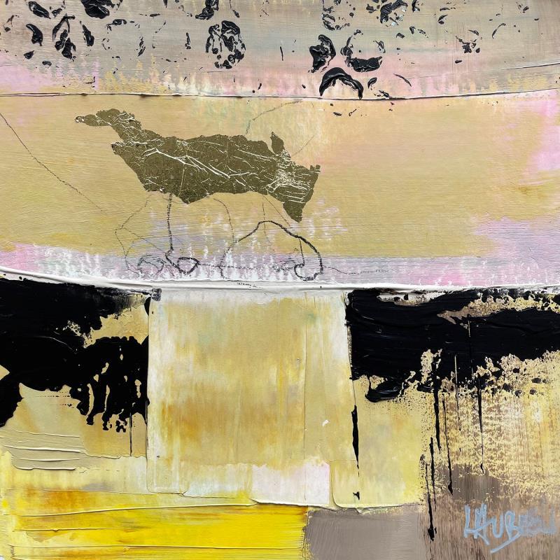Painting ST1011 by Lau Blou | Painting Abstract Acrylic, Cardboard, Gluing, Gold leaf Minimalist