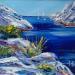 Gemälde Petits voiliers dans les calanques von Degabriel Véronique | Gemälde Figurativ Landschaften Marine Natur Öl