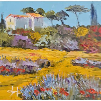 Gemälde Provence lumineuse von Degabriel Véronique | Gemälde Figurativ Öl Landschaften, Natur