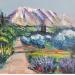 Painting Chemin vers la montagne Sainte Victoire en Provence by Degabriel Véronique | Painting Figurative Landscapes Nature Oil
