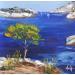 Peinture Dans les calanques en Méditerranée par Degabriel Véronique | Tableau Figuratif Paysages Marine Nature Huile