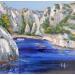 Gemälde Petite plage de la calanque d'En Vau près de Cassis von Degabriel Véronique | Gemälde Figurativ Landschaften Marine Natur Öl
