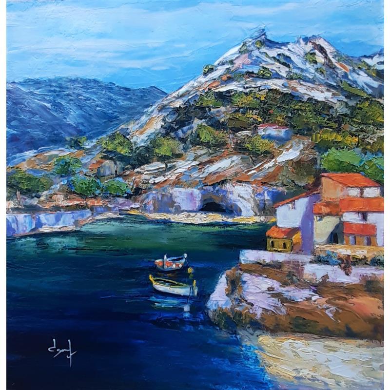 Painting Port Miou Calanque près de Cassis by Degabriel Véronique | Painting Figurative Oil Landscapes, Marine, Nature