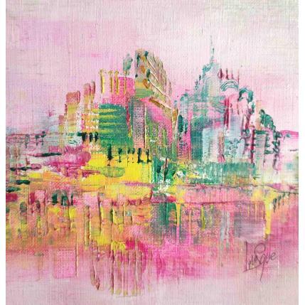 Painting I love you by Levesque Emmanuelle | Painting Abstract Oil Landscapes, Urban