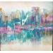 Painting Transparence by Levesque Emmanuelle | Painting Abstract Landscapes Urban Oil