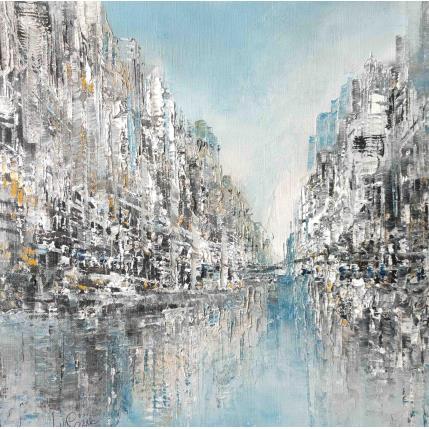 Painting Sur la rive opposée by Levesque Emmanuelle | Painting Abstract Oil Landscapes, Urban