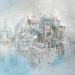 Painting Le ciel s'unit à l'eau by Levesque Emmanuelle | Painting Abstract Landscapes Urban Oil