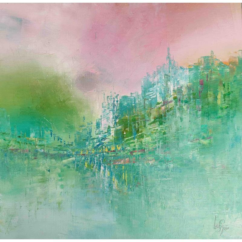 Painting Madrugada by Levesque Emmanuelle | Painting Abstract Landscapes Urban Oil