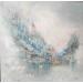 Peinture Où coule la Seine par Levesque Emmanuelle | Tableau Abstrait Paysages Urbain Huile