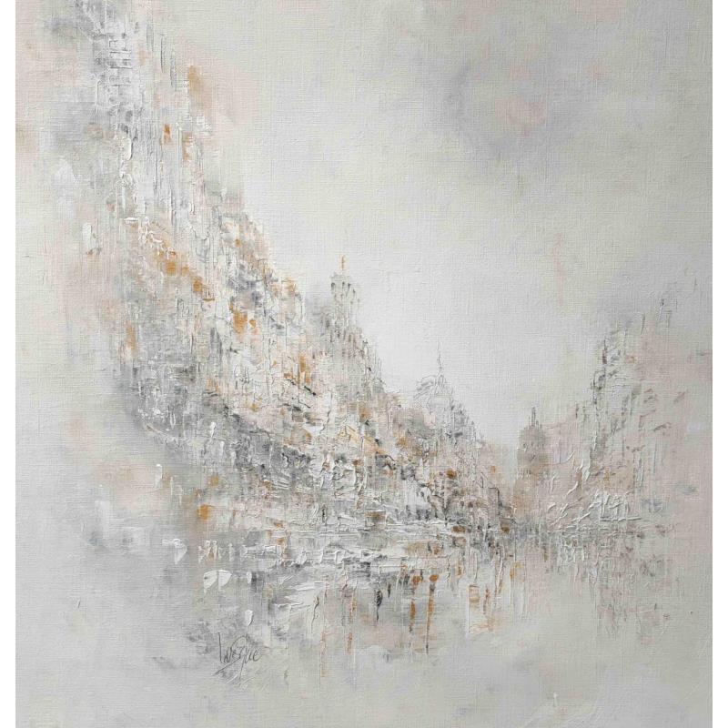 Painting White song by Levesque Emmanuelle | Painting Abstract Oil Landscapes, Urban