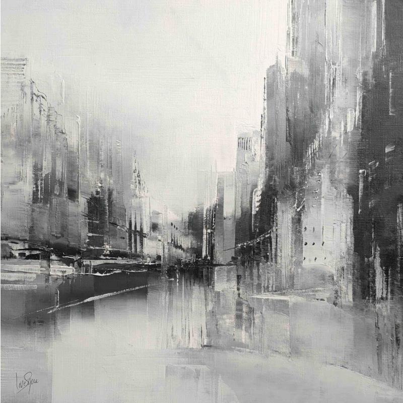 Painting Ouverture by Levesque Emmanuelle | Painting Abstract Oil Landscapes, Urban