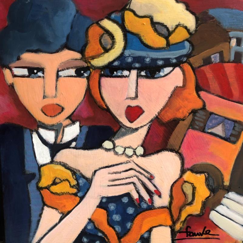 Painting Promenade  by Fauve | Painting Figurative Acrylic Life style, Pop icons