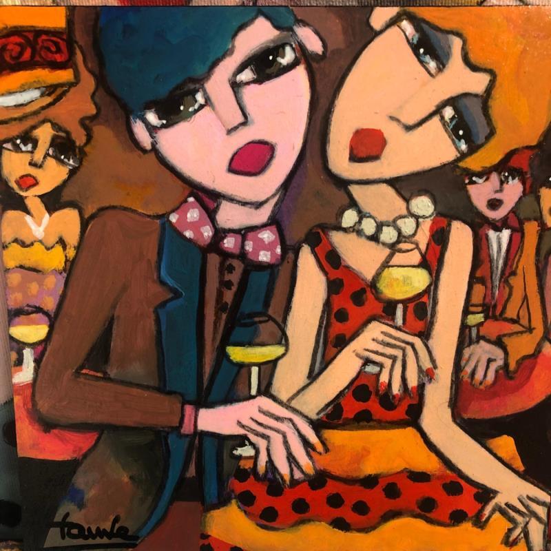 Painting Ma robe à pois  by Fauve | Painting Figurative Acrylic Life style, Pop icons