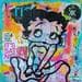 Painting Betty Boop by Kikayou | Painting Pop-art Pop icons Graffiti
