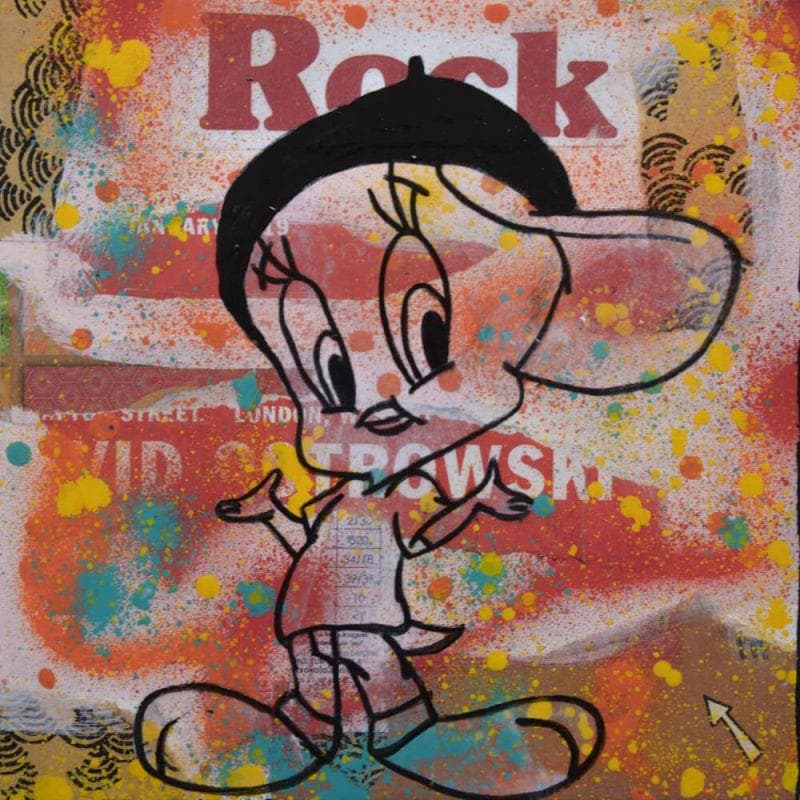 Peinture Titi rap par Kikayou | Tableau Pop-art Graffiti Icones Pop
