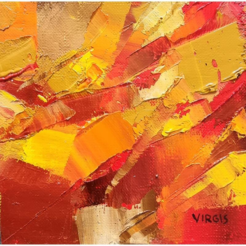 Peinture The heat par Virgis | Tableau Abstrait Huile Minimaliste