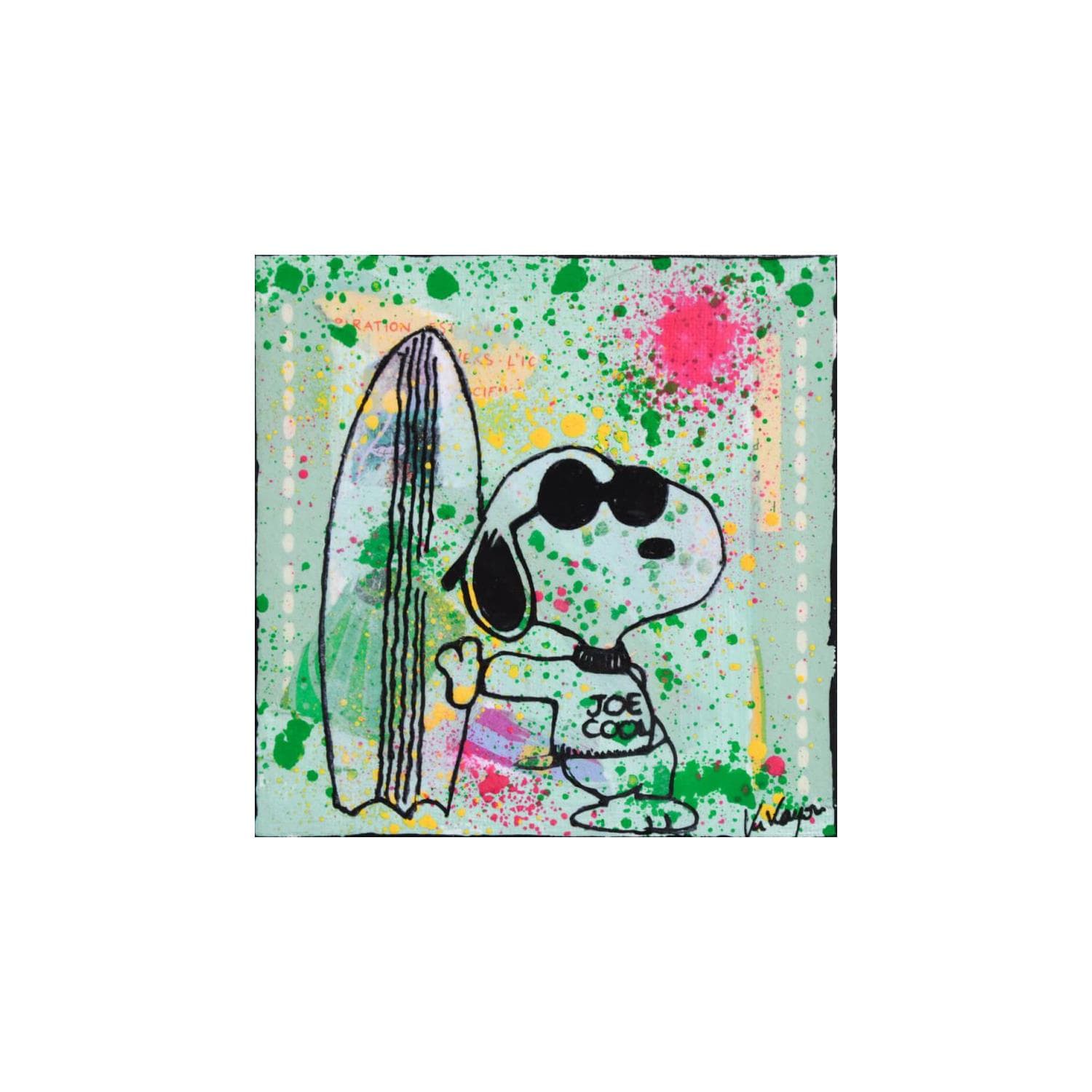 Painting Snoopy Surf By Kikayou Carre D Artistes