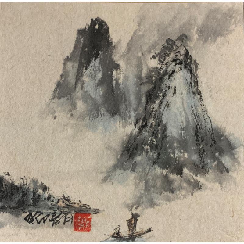 Gemälde Spring trip  von Yu Huan Huan | Gemälde Figurativ Landschaften Tinte