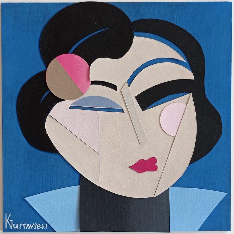 Painting Marie by Gustavsen Karl | Painting Figurative Acrylic, Gluing Pop icons, Portrait