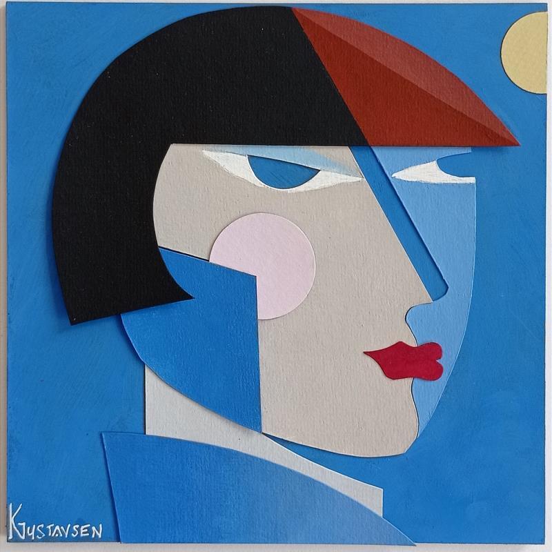 Painting Louisa by Gustavsen Karl | Painting Figurative Acrylic, Gluing Pop icons, Portrait