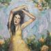 Painting Les fleurs Oranges by De Sousa Miguel | Painting