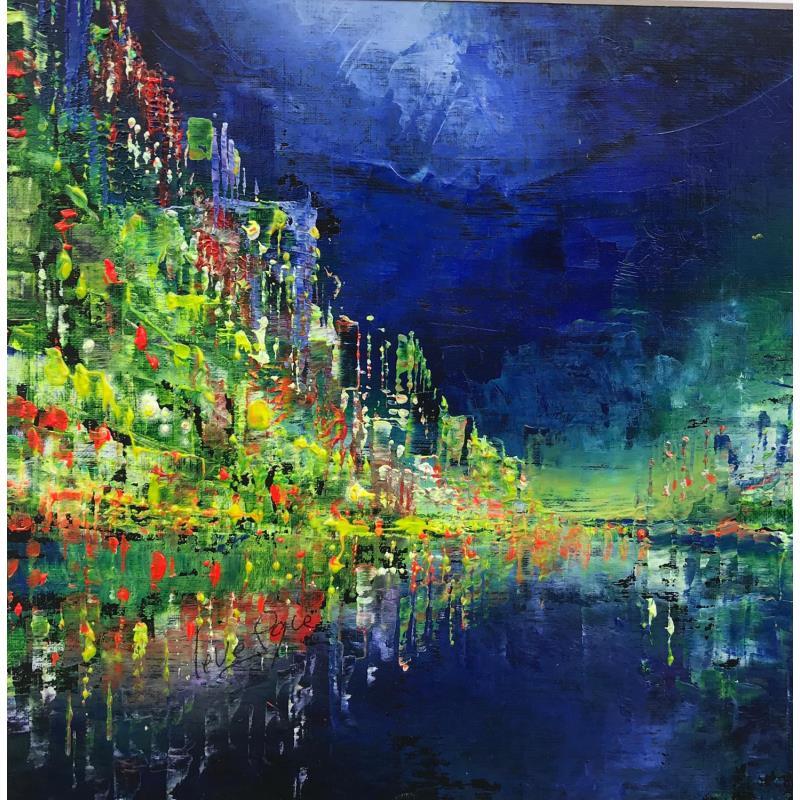 Painting Nuit d'été by Levesque Emmanuelle | Painting Impressionism Urban Oil