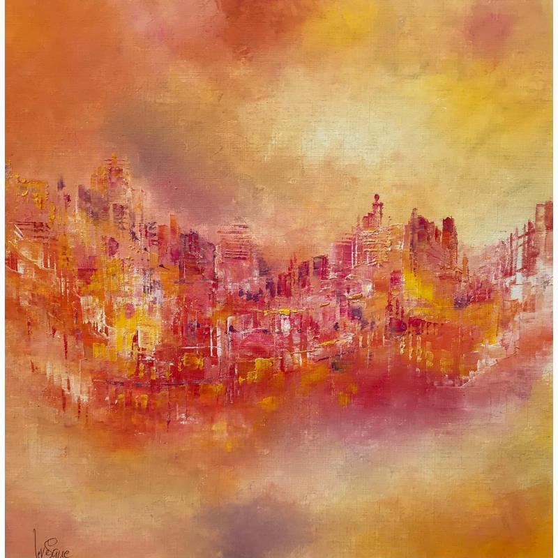 Painting Un jour de soleil by Levesque Emmanuelle | Painting Abstract Oil Urban