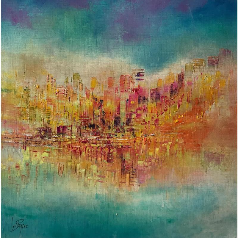 Painting Santander by Levesque Emmanuelle | Painting Abstract Oil Urban