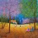 Peinture Provence paisible par Dessapt Elika | Tableau Impressionnisme Paysages Nature Scènes de vie Acrylique Sable