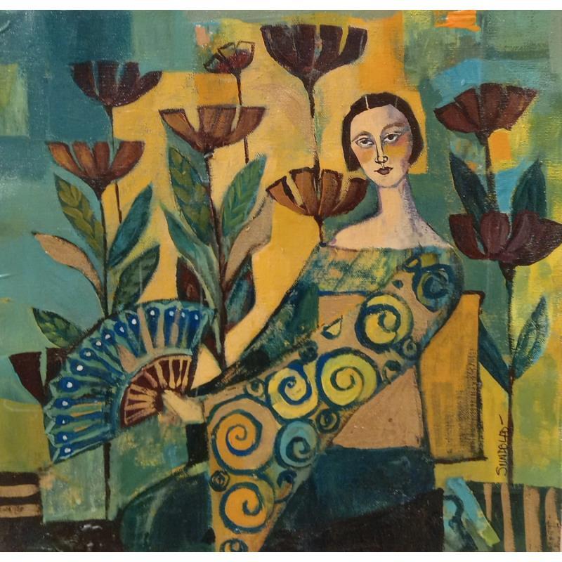 Painting My garden by Sundblad Silvina | Painting Figurative Acrylic, Pastel