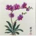Painting Orchidée phalaenopsis by Tayun | Painting Figurative Nature Ink